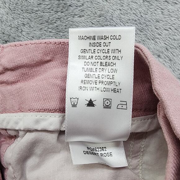 Anthropologie Level 99 Shorts Womens 27 Pink Linen Lyocell Blend Shortie Beach - Picture 6 of 11